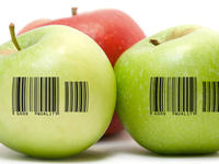 Äpfel mit QR Code