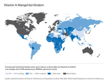 Infografik Weltkarte Vitamin A-Mangel 2015