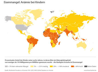 Weltkarte Eisenmangel