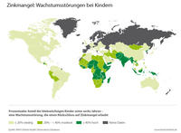 Weltkarte Zinkmangel