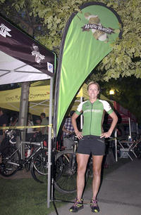 Kristin Armstrong mit Innate White Russet-Trikot