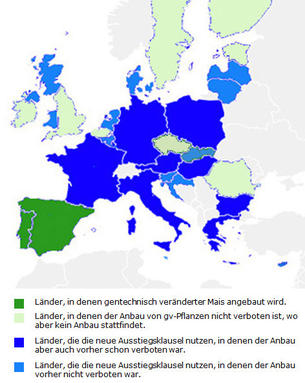 Karte Anbau und Opt-Out Europa Karte Anbau und Opt-Out Europa
