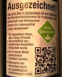 Bier ohne Gentechnik