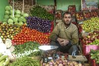 Obst- und Gemüsehändler in Indien