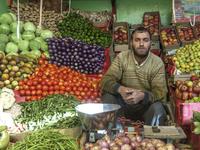 Obst- und Gemüsehändler in Indien