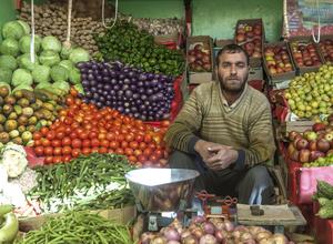 Obst- und Gemüsehändler in Indien