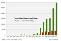 Maiswurzelbohrer Fangzahlen Stand: 2022