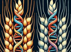Weizen mit DNA-Helix