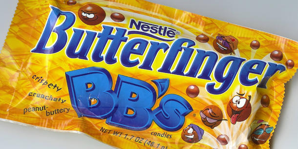 Butterfinger, Kennzeichnung Butterfinger, Kennzeichnung