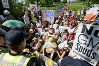 Weizen, Protest Rothamsted Weizen, Protest Rothamsted