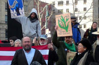 USA, Protest von Öko-Farmern